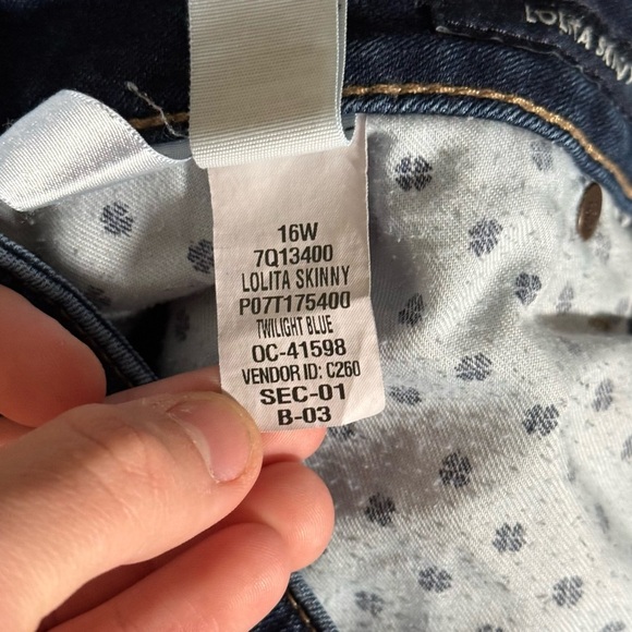 Lucky Brand Lolita Skinny Jeans Dark Wash Size 16W Blue Curvy Denim - Picture 11 of 12